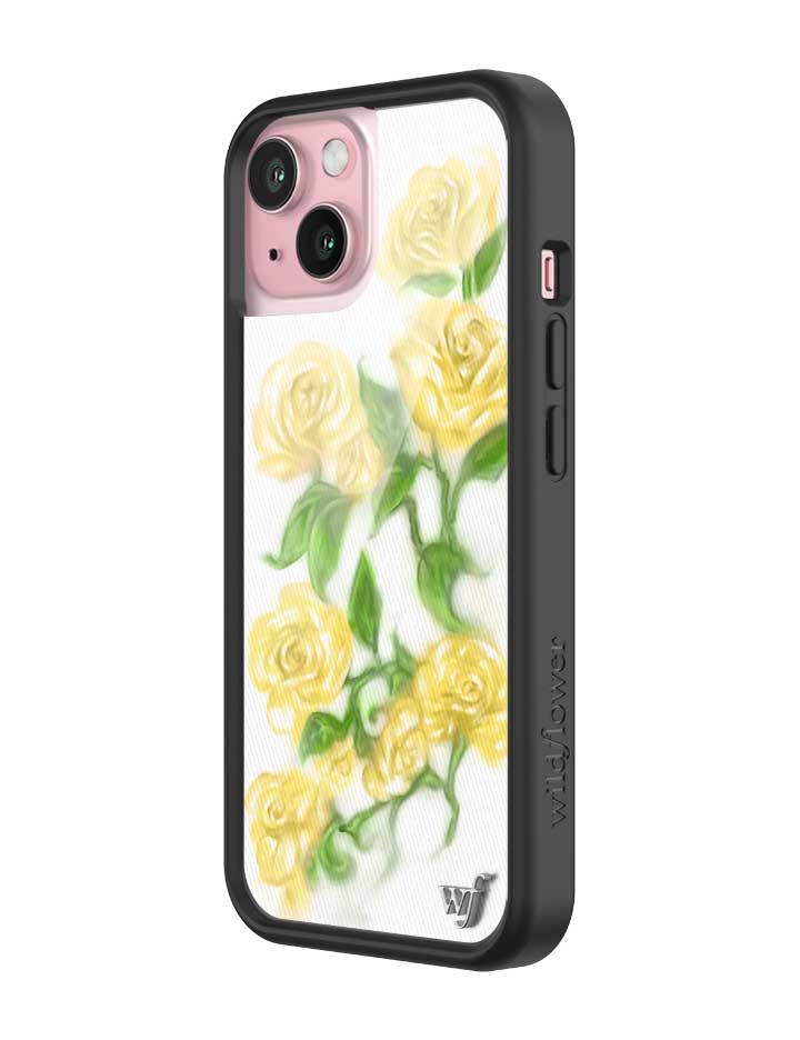 Yellow Roses Floral Pattern iPhone Case