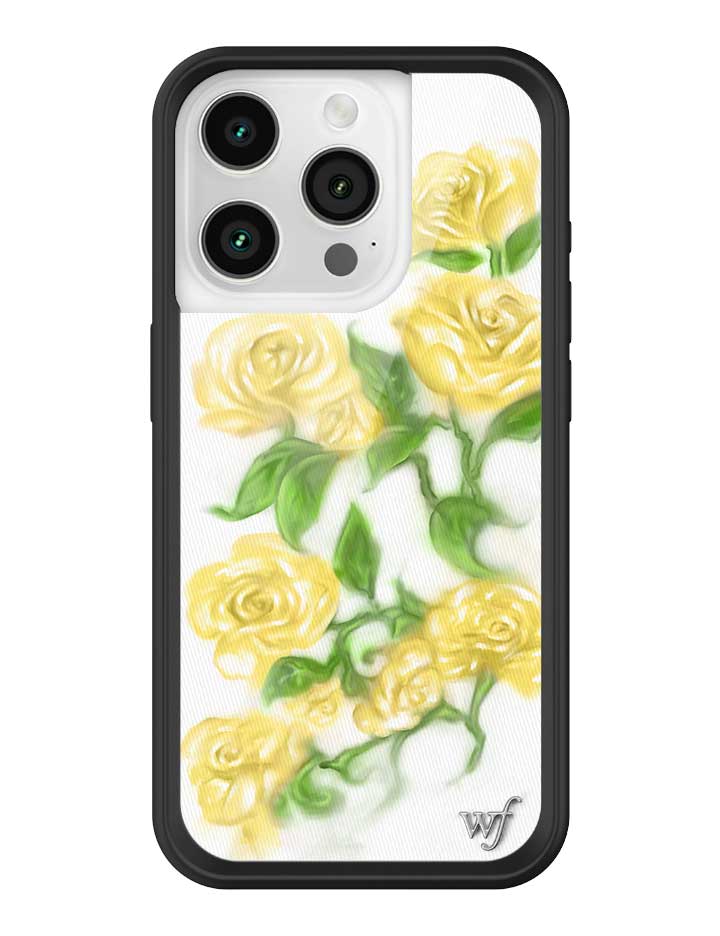 Yellow Roses Floral Pattern iPhone Case