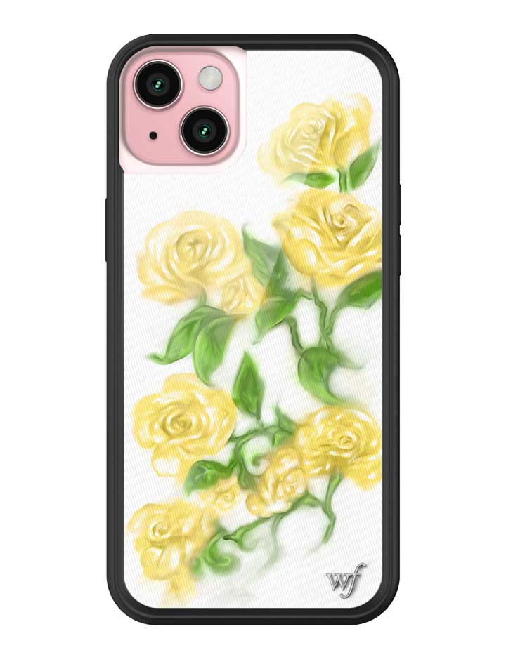 Yellow Roses Floral Pattern iPhone Case