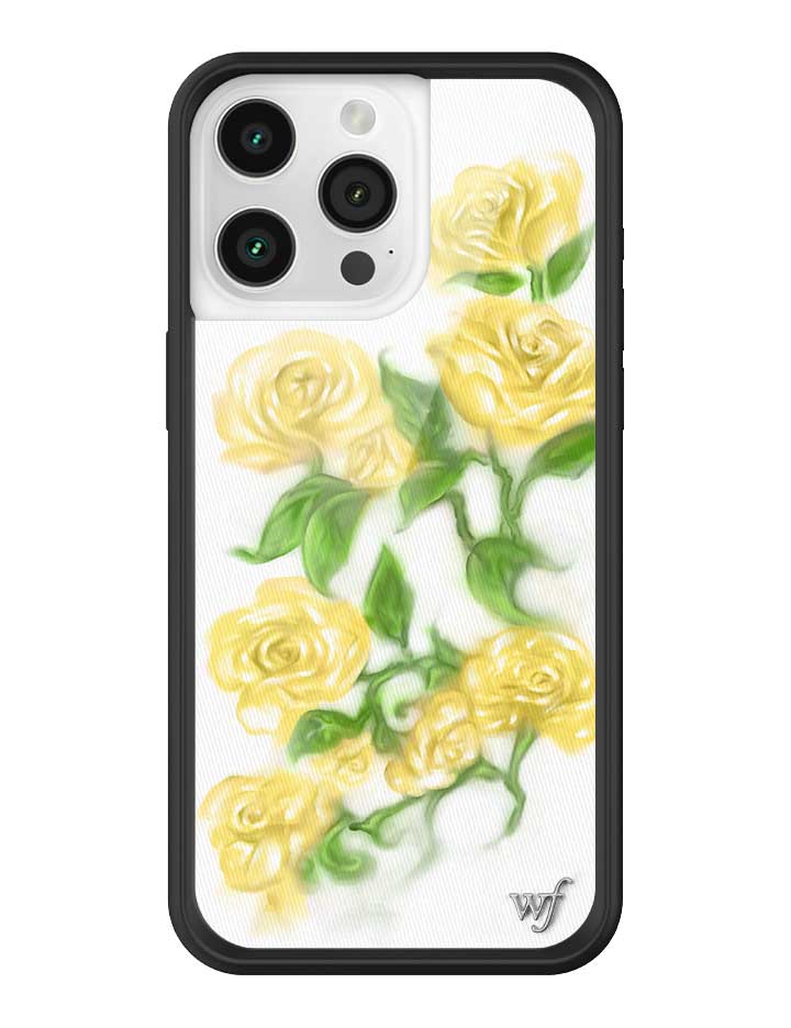 Yellow Roses Floral Pattern iPhone Case