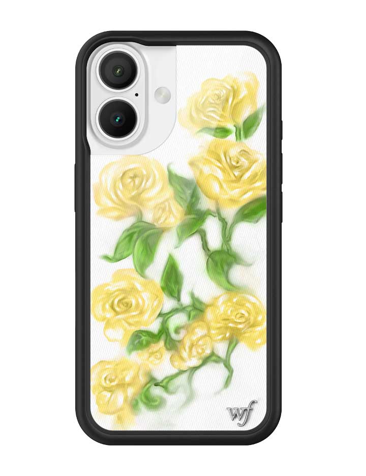 Yellow Roses Floral Pattern iPhone Case