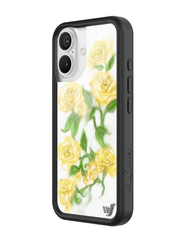 Yellow Roses Floral Pattern iPhone Case