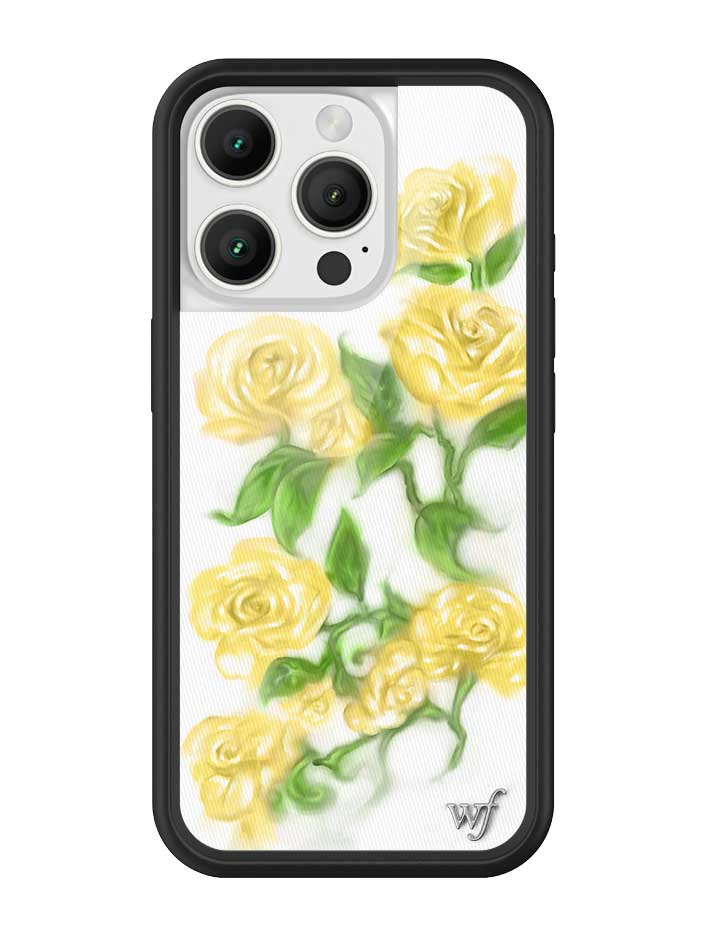 Yellow Roses Floral Pattern iPhone Case