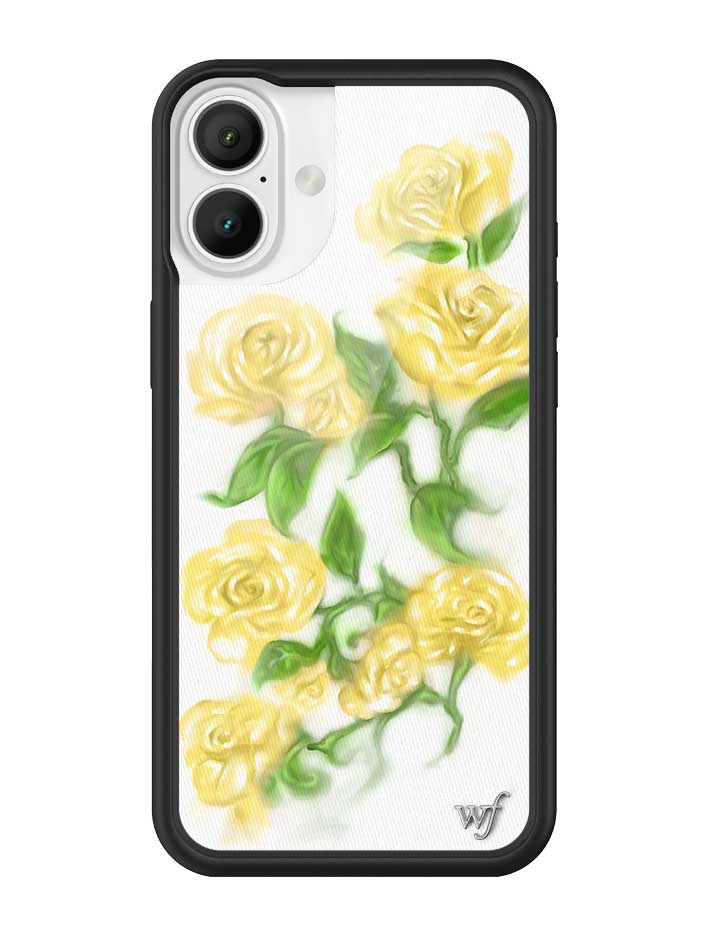 Yellow Roses Floral Pattern iPhone Case