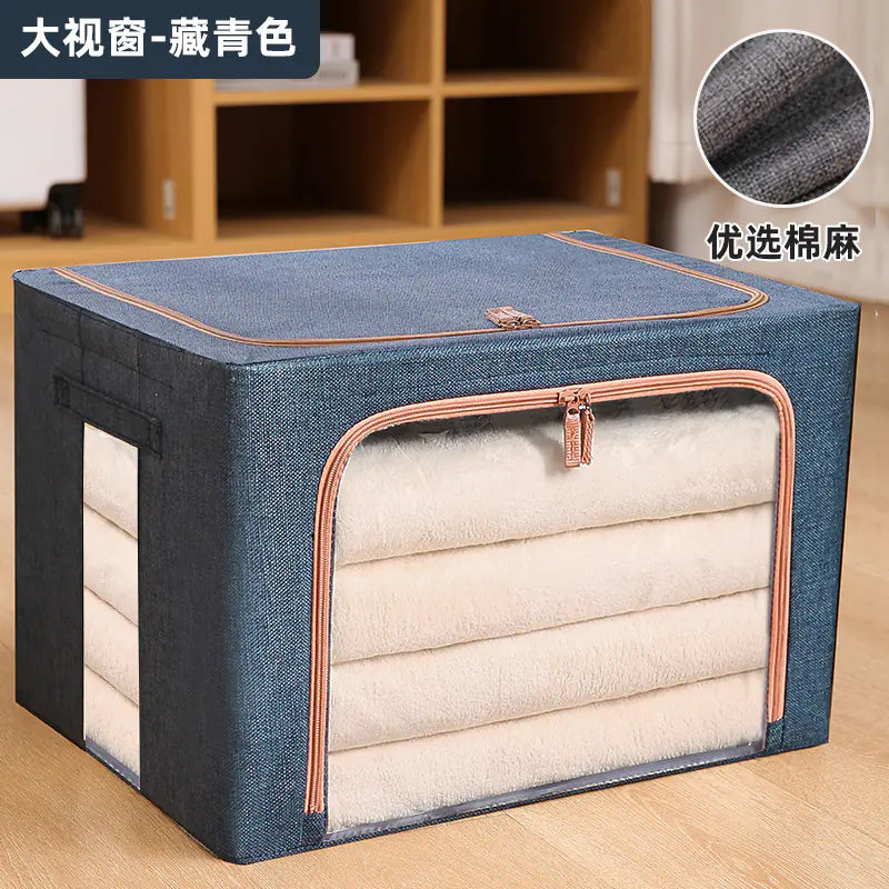 Large Window Cotton Storage Box with Steel Frame