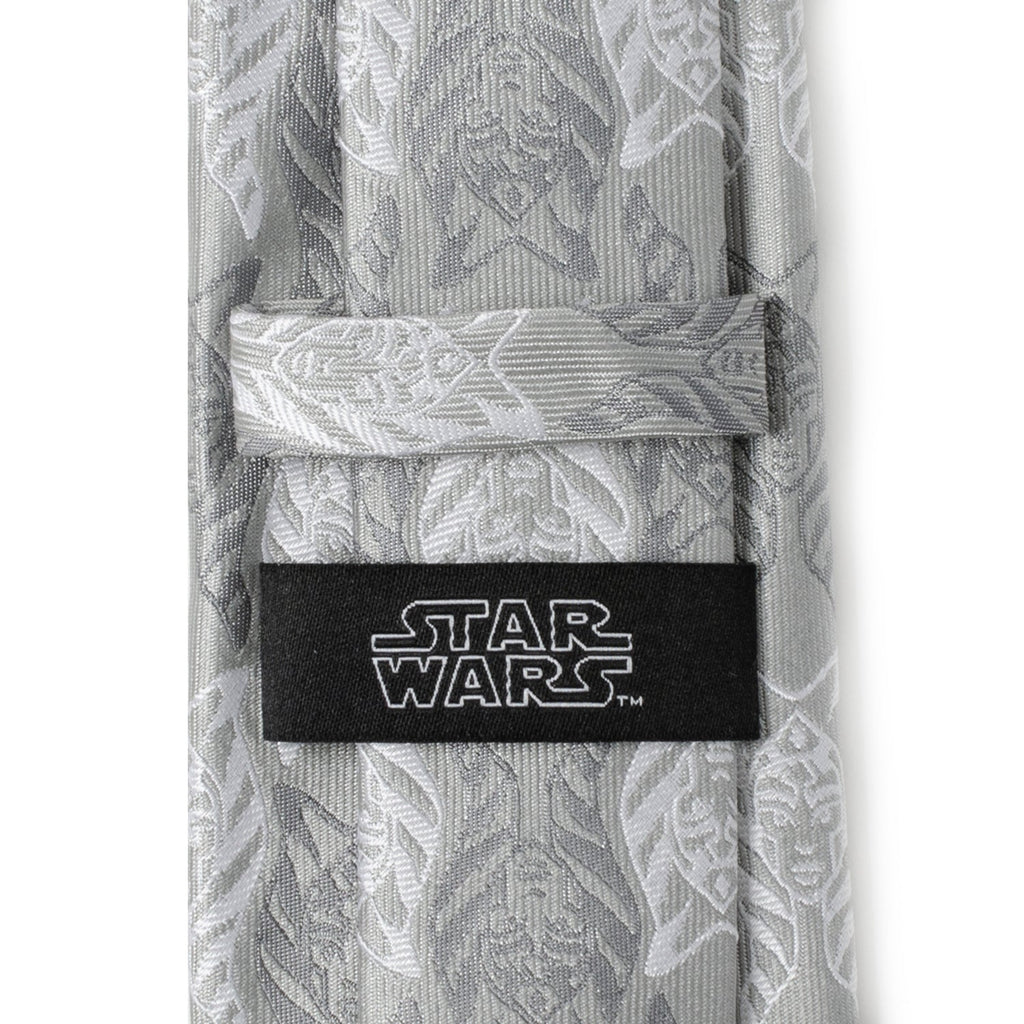 Star Wars Ahsoka Tano Gray Woven Silk Blend Men's Necktie - Image 5