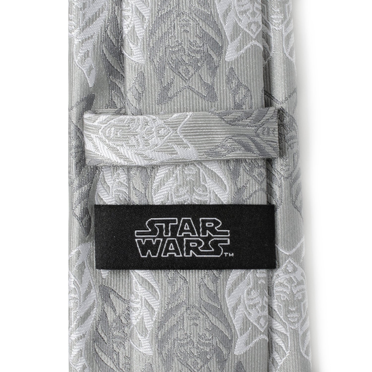 Star Wars Ahsoka Tano Gray Woven Silk Blend Men's Necktie - Image 5