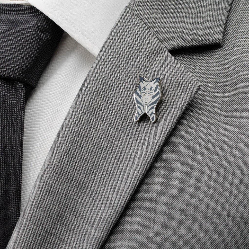 Star Wars Ahsoka Tano Lapel Pin in Silver and Black Enamel - Image 2