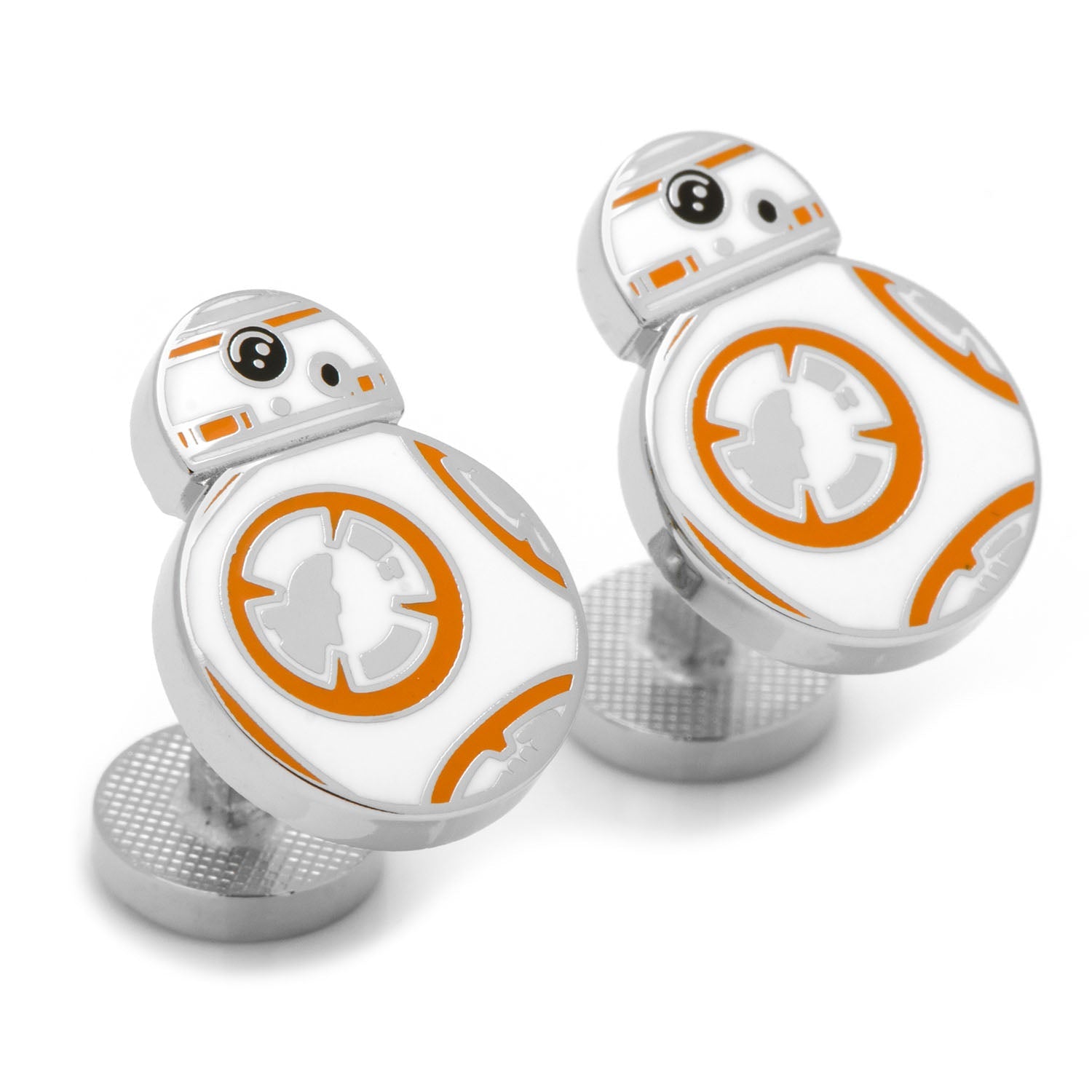 Star Wars BB-8 Droid Enamel Cufflinks in Silver Tone - Image 2