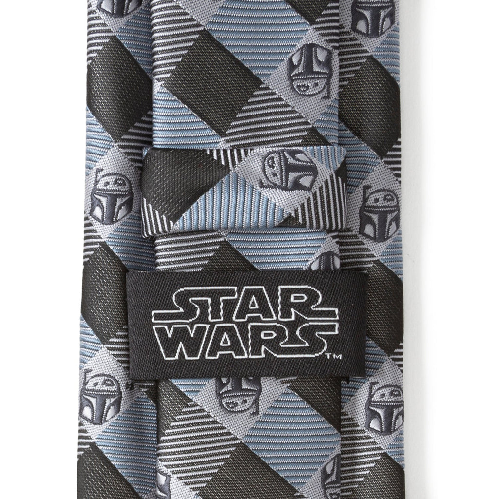 Star Wars Boba Fett Plaid Tie in Blue and Gray - Image 6