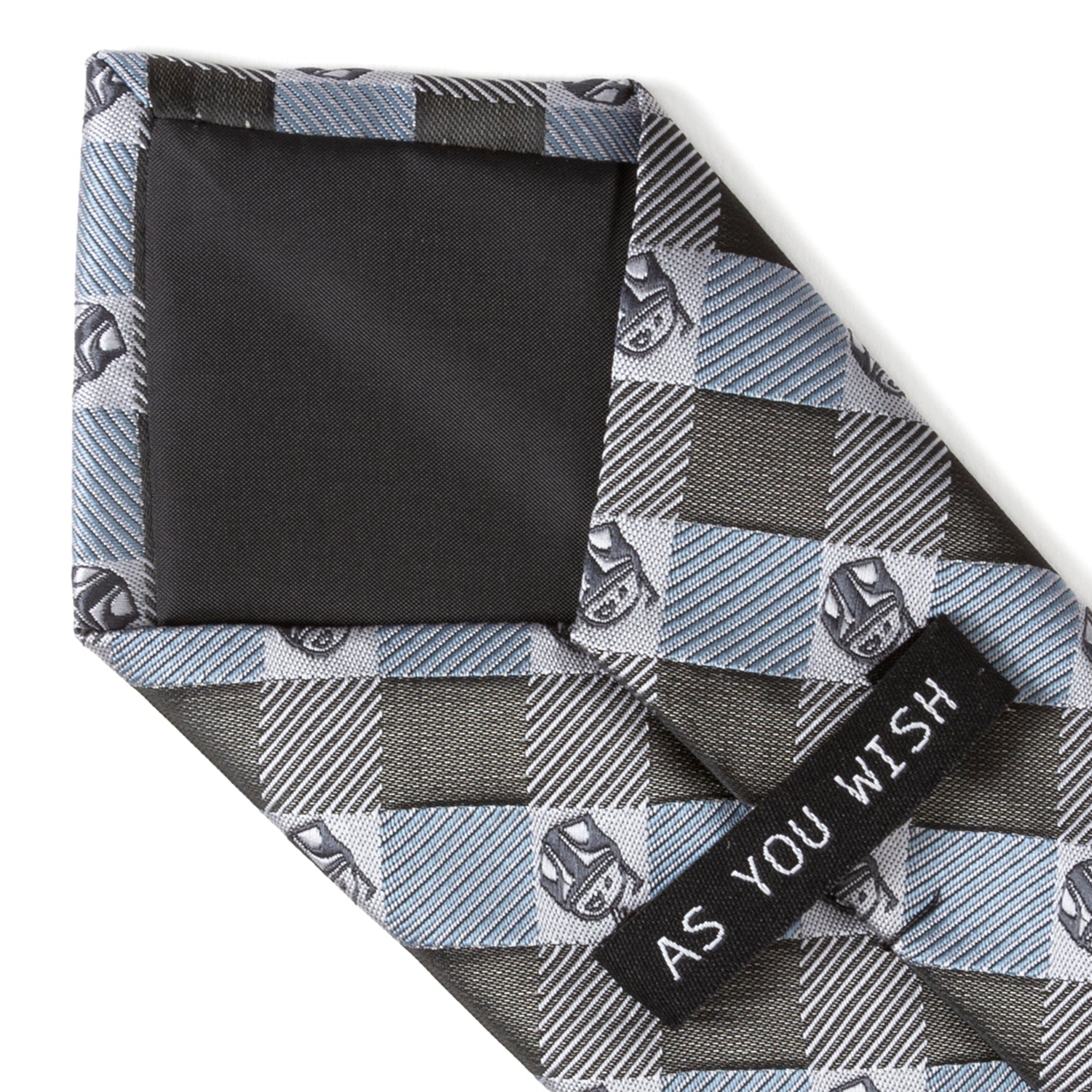 Star Wars Boba Fett Plaid Tie in Blue and Gray - Image 7