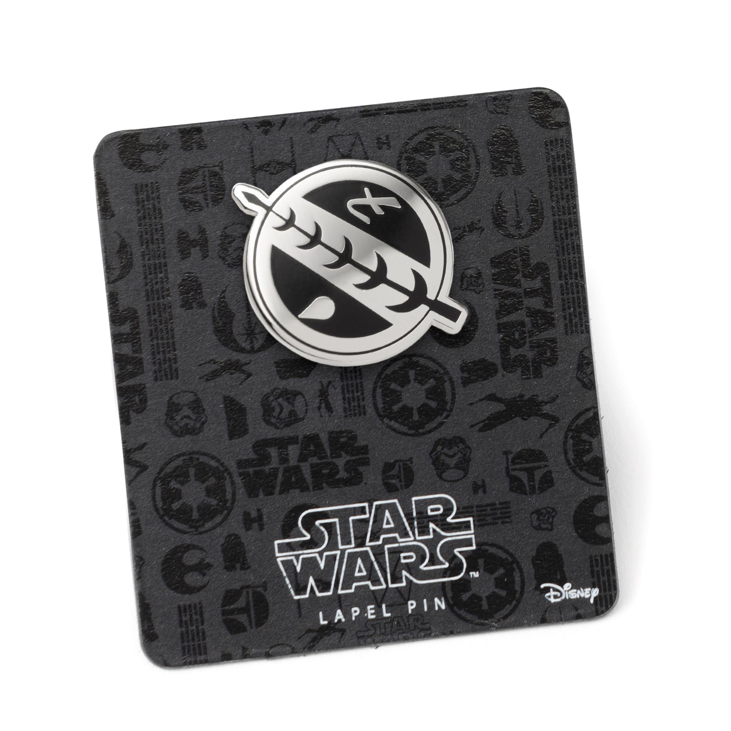 Star Wars Boba Fett Crest Lapel Pin Silver and Black - Image 5