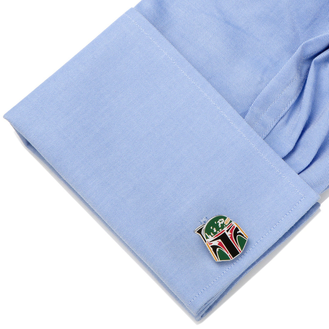 Star Wars Boba Fett Helmet Cufflinks in Silver-Tone Finish - Image 3
