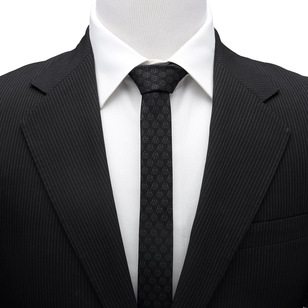 Star Wars Darth Vader Skinny Tie in Black Silk - Image 2