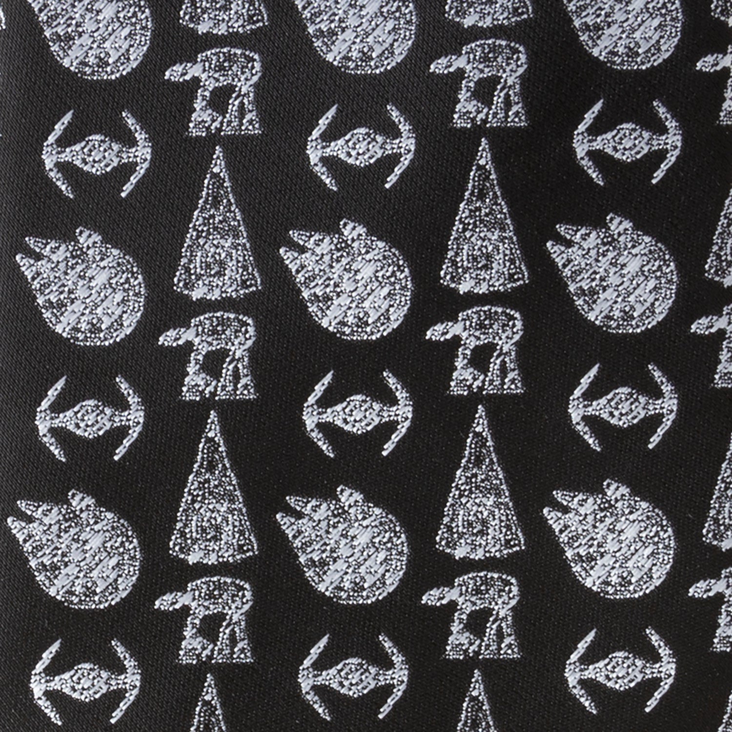 Star Wars Galactic Ships Pattern Men's Necktie in Black