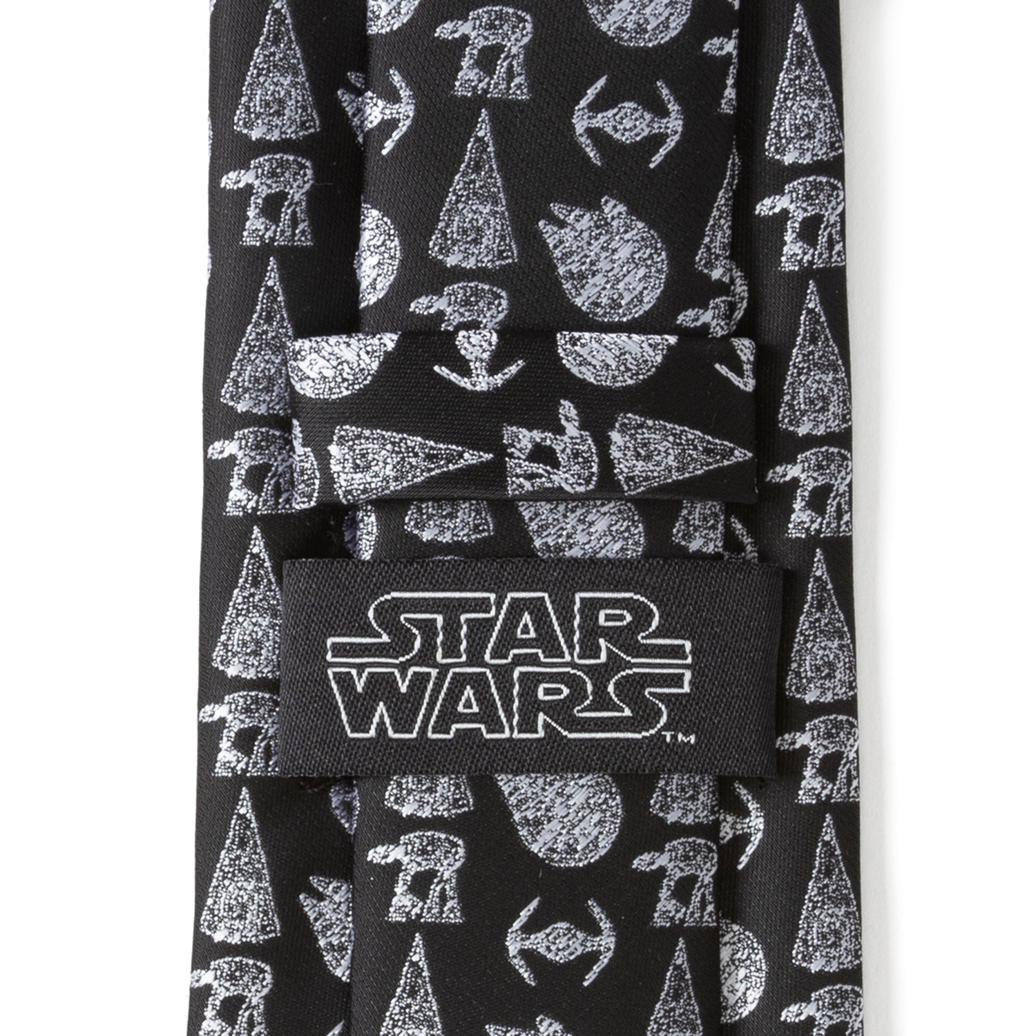 Star Wars Galactic Ships Pattern Men's Necktie in Black