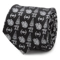 Star Wars Galactic Ships Pattern Men's Necktie in Black