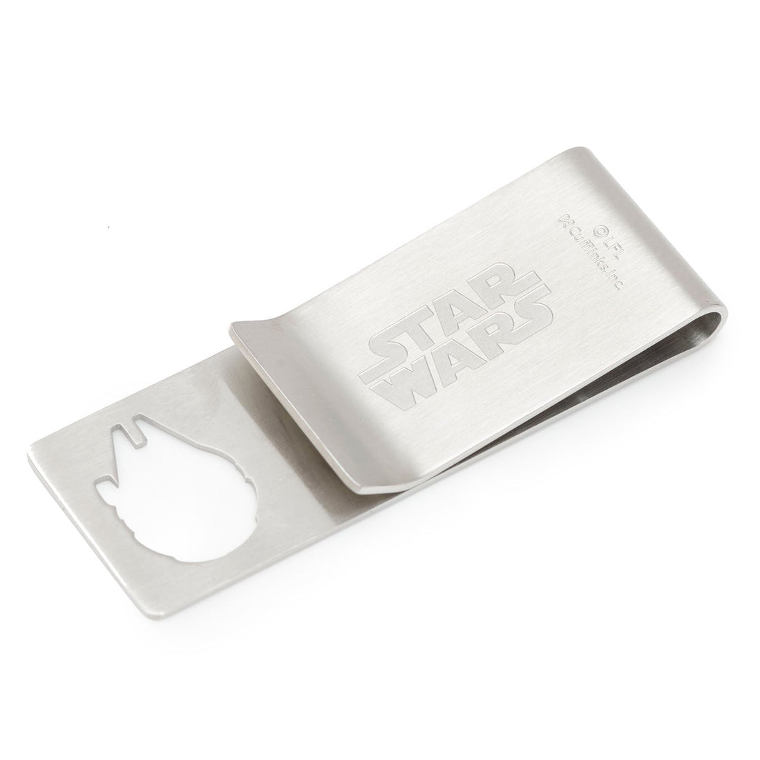 Star Wars Millennium Falcon Cutout Brushed Metal Money Clip - Image 2