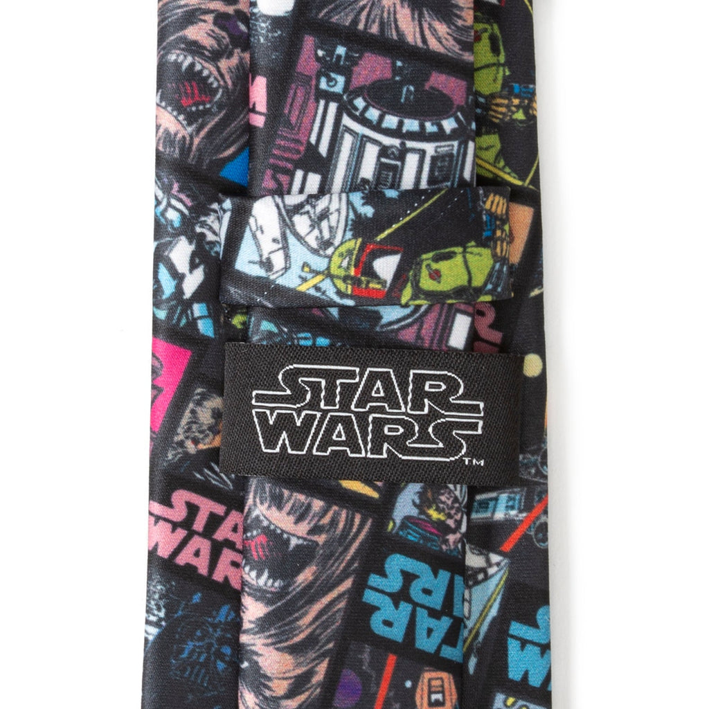 Star Wars Comic Book Print Necktie in Black - Image 5