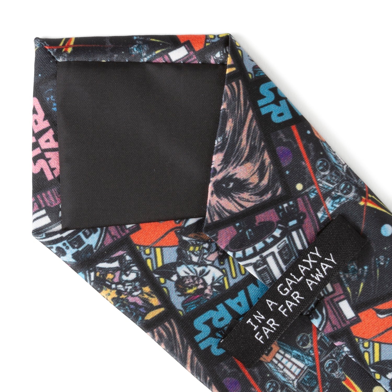 Star Wars Comic Book Print Necktie in Black - Image 7