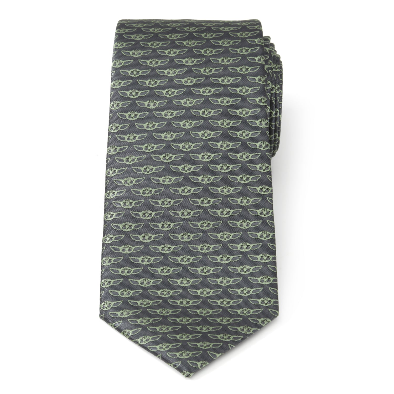Star Wars Grogu Gray Patterned Necktie for Fans - Image 4