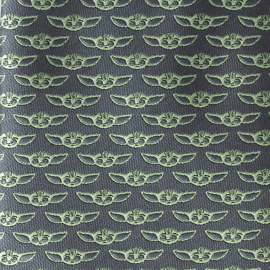 Star Wars Grogu Gray Patterned Necktie for Fans - Image 5