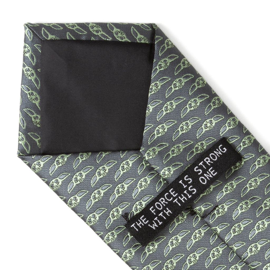 Star Wars Grogu Gray Patterned Necktie for Fans - Image 7