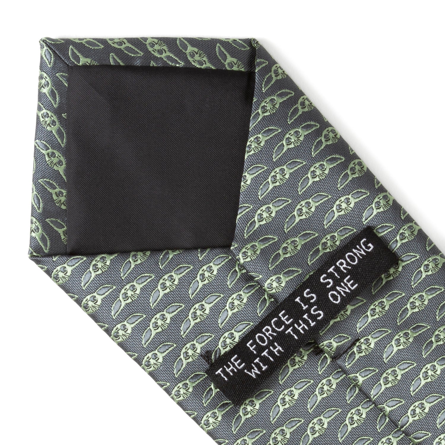 Star Wars Grogu Gray Patterned Necktie for Fans - Image 7