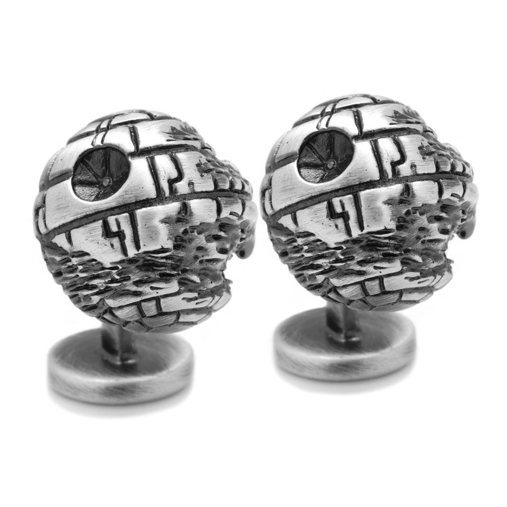 Star Wars Death Star II 3D Cufflinks in Antique Silver Tone - Image 2