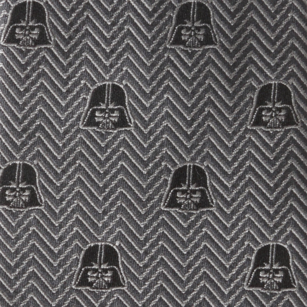 Star Wars Darth Vader Herringbone Tie in Black and Gray Silk - Image 5