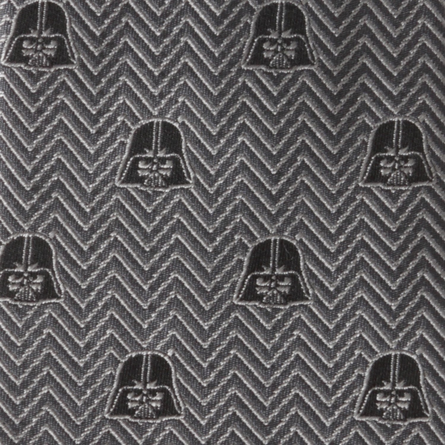 Star Wars Darth Vader Herringbone Tie in Black and Gray Silk - Image 5