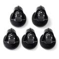 Matte black 3D Darth Vader helmet cufflink studs with Empire logo on the backing