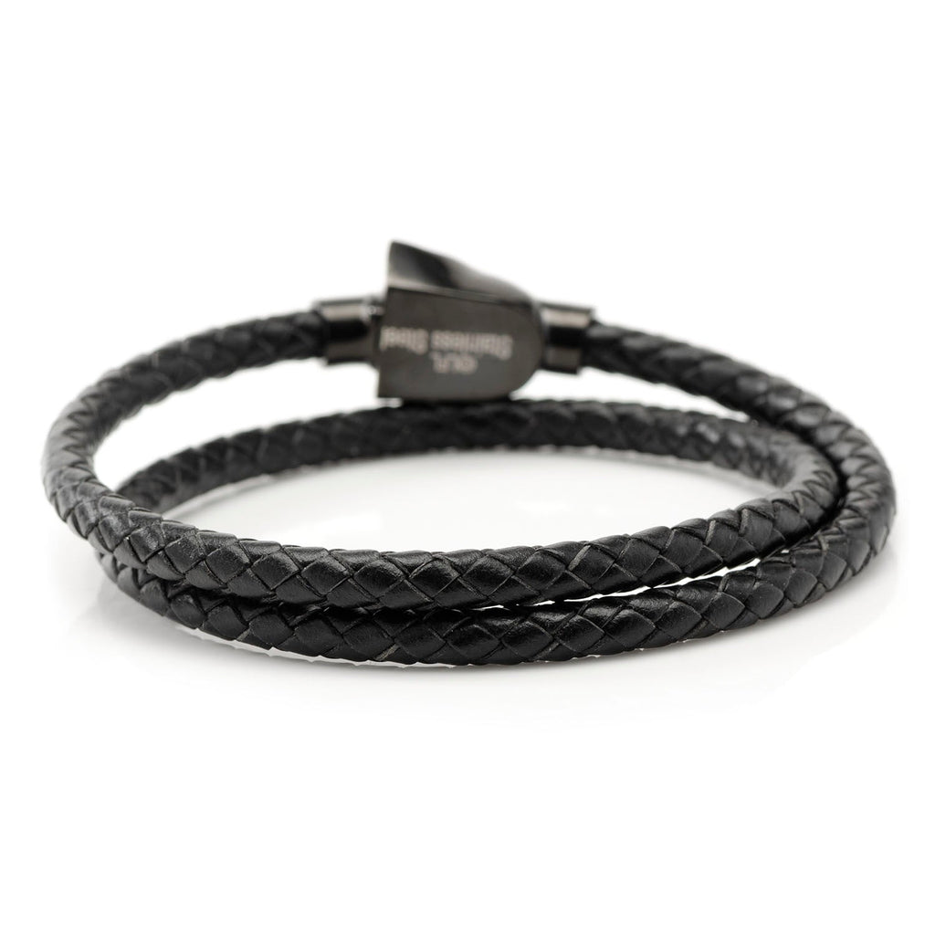 Star Wars Darth Vader Leather Double Wrap Bracelet in Black - Image 2