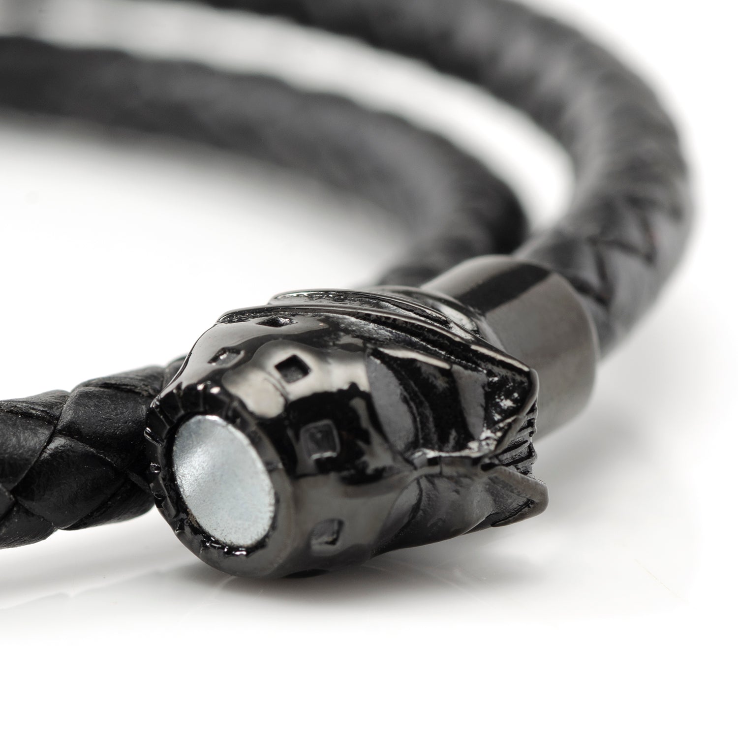 Star Wars Darth Vader Leather Double Wrap Bracelet in Black - Image 4