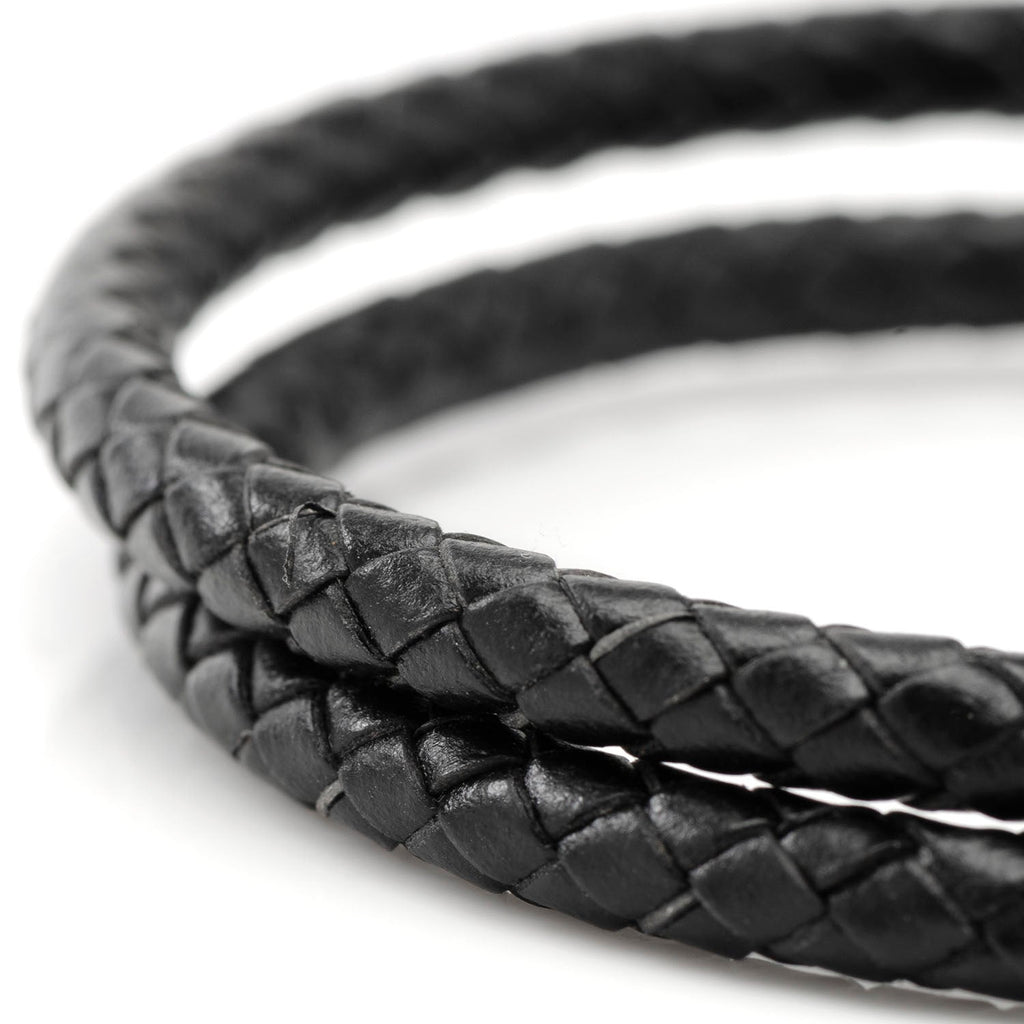 Star Wars Darth Vader Leather Double Wrap Bracelet in Black - Image 6