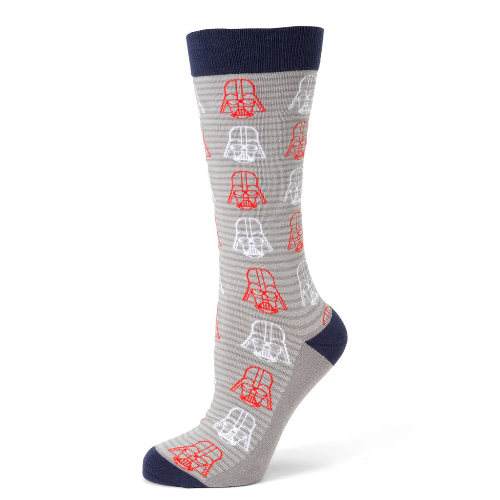 Star Wars Darth Vader Gray and Red Dress Socks with Lapel Pin - Image 2