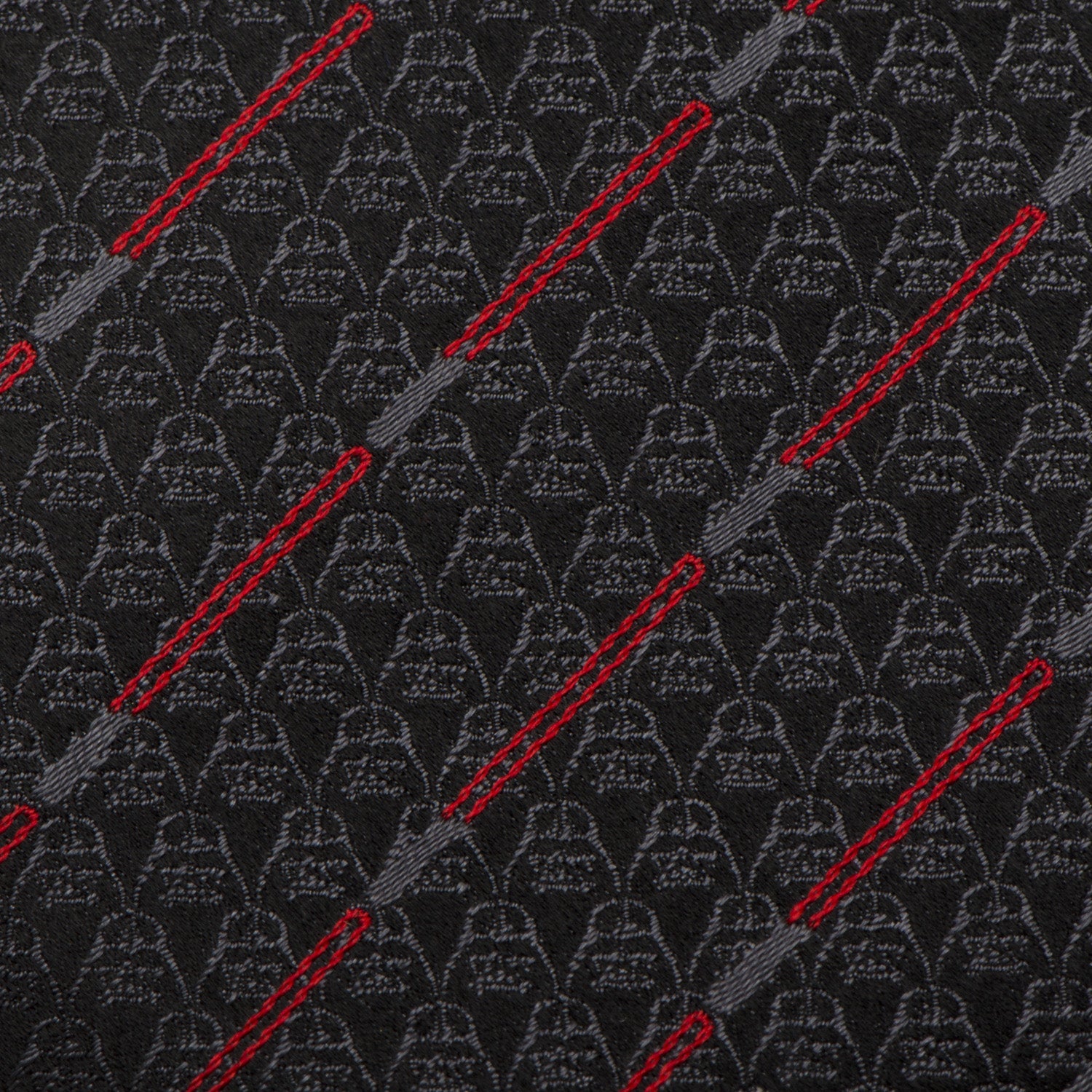 Star Wars Darth Vader Lightsaber Stripe Silk Tie in Black Red - Image 5