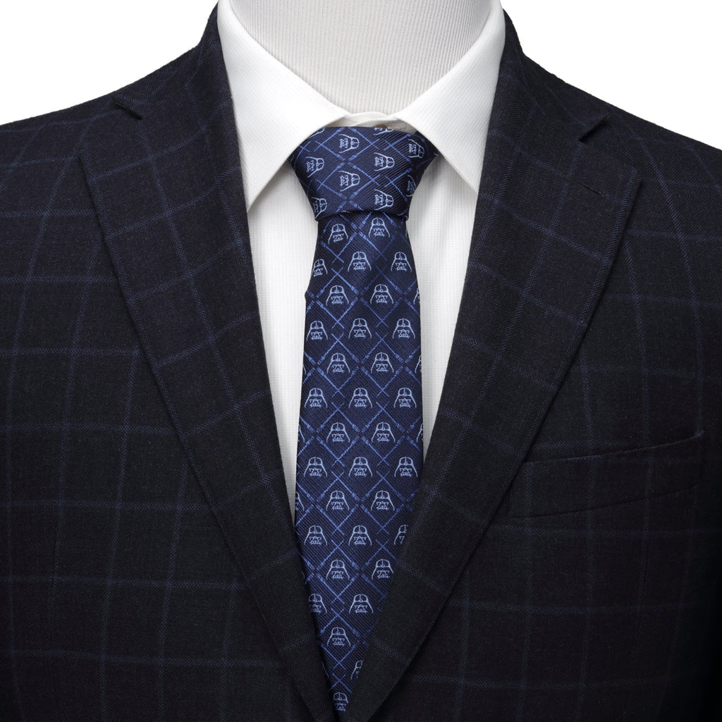 Star Wars Darth Vader Lightsaber Navy Blue Silk Necktie
