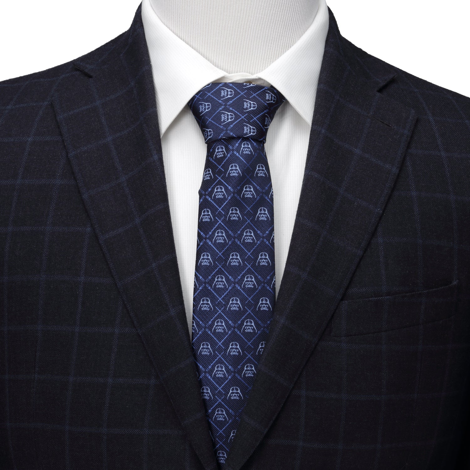 Star Wars Darth Vader Lightsaber Navy Blue Silk Necktie