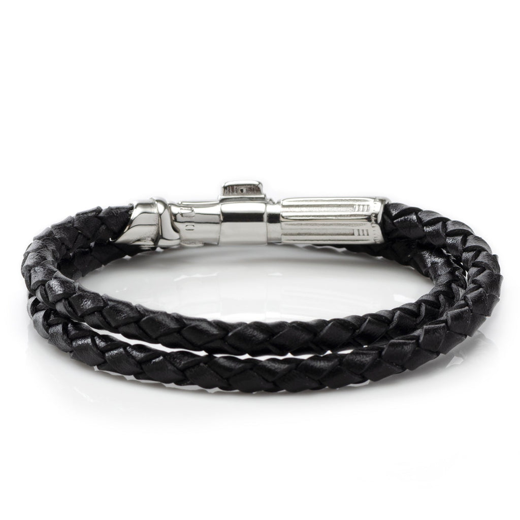 Star Wars Darth Vader Lightsaber Braided Leather Bracelet - Image 2