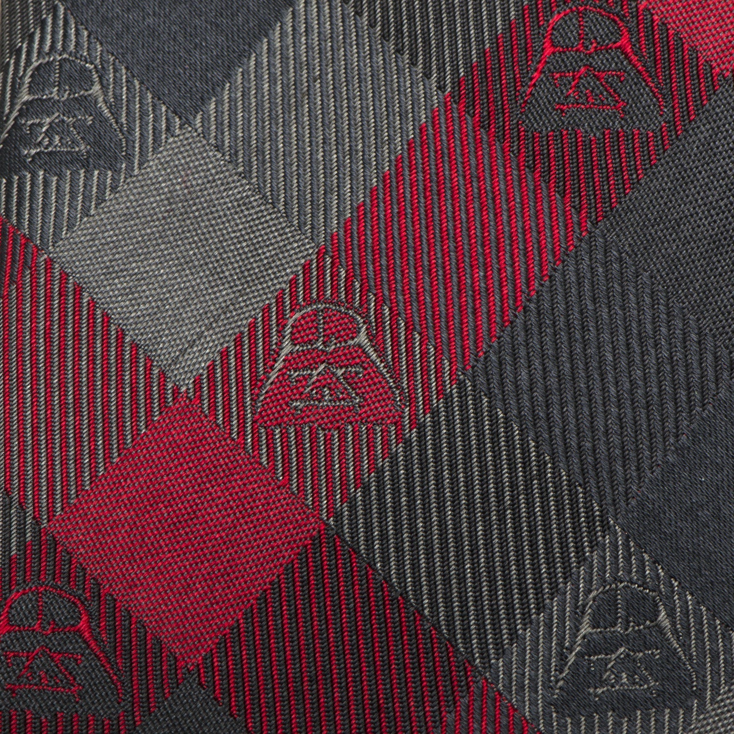 Star Wars Darth Vader Plaid Necktie in Black Red and Gray - Image 5