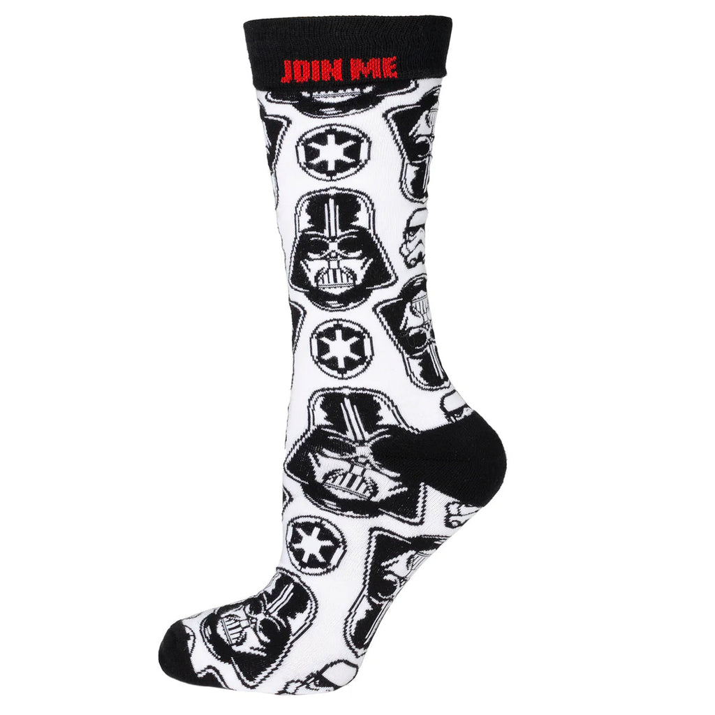Star Wars Darth Vader White Patterned Socks and Lapel Pin Set - Image 2