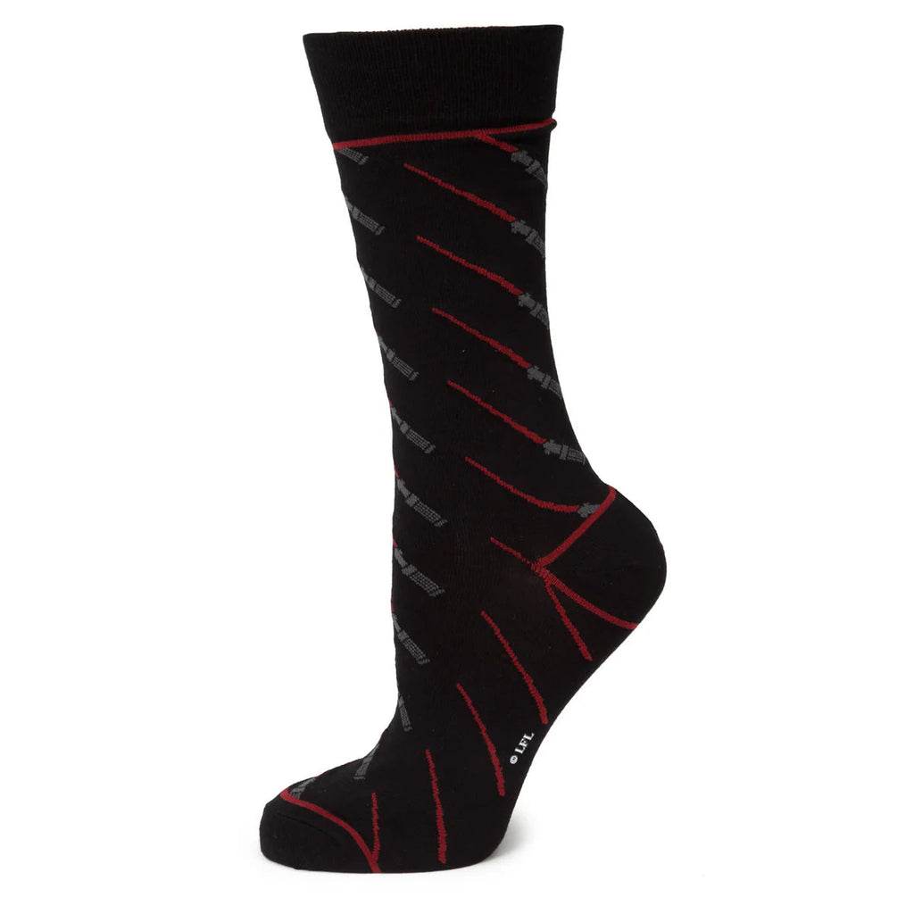 Star Wars Darth Vader Lightsaber Black Socks and Lapel Pin Set - Image 2