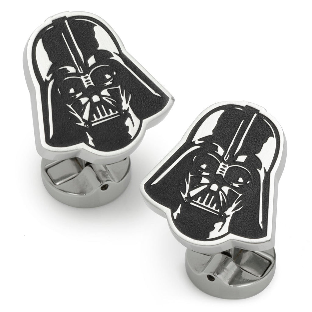 Star Wars Darth Vader Stainless Steel Cufflinks Black Silver - Image 2