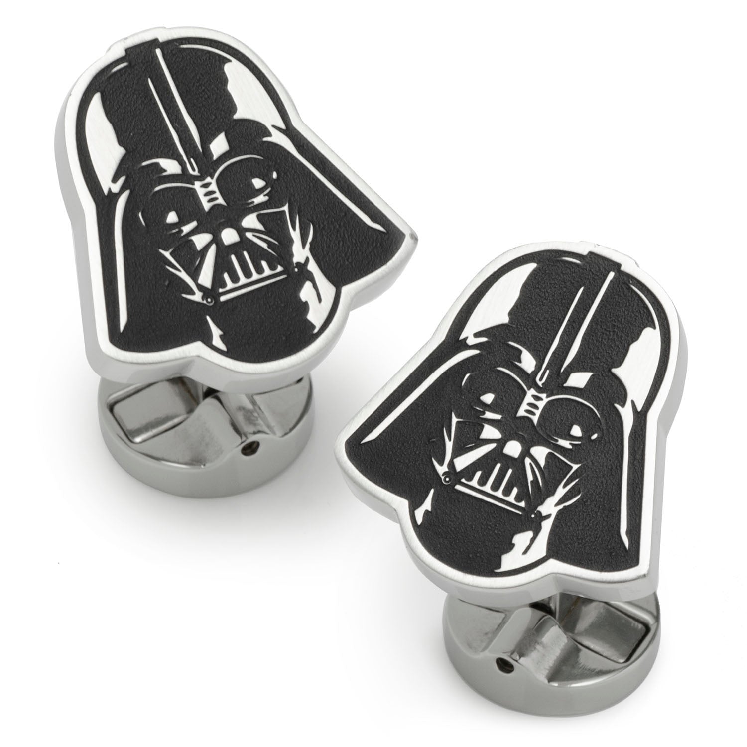 Star Wars Darth Vader Stainless Steel Cufflinks Black Silver - Image 2