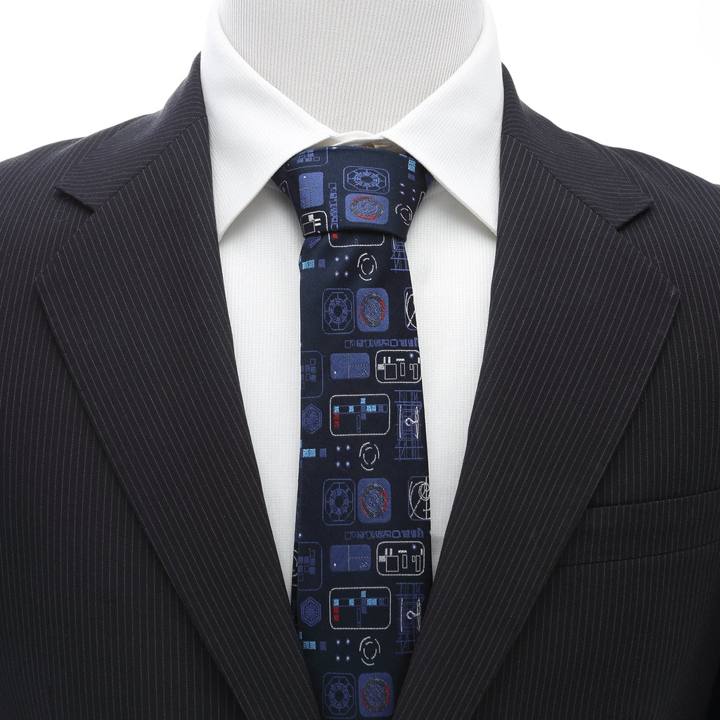 Star Wars TIE Fighter Pilot Navy Silk Tie for Men - Image 2