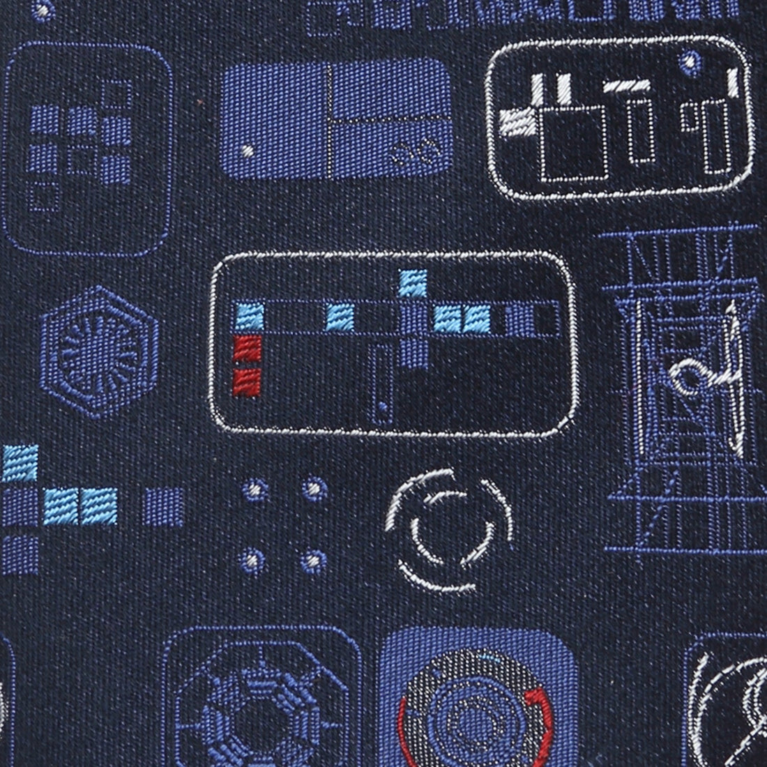 Star Wars TIE Fighter Pilot Navy Silk Tie for Men - Image 5