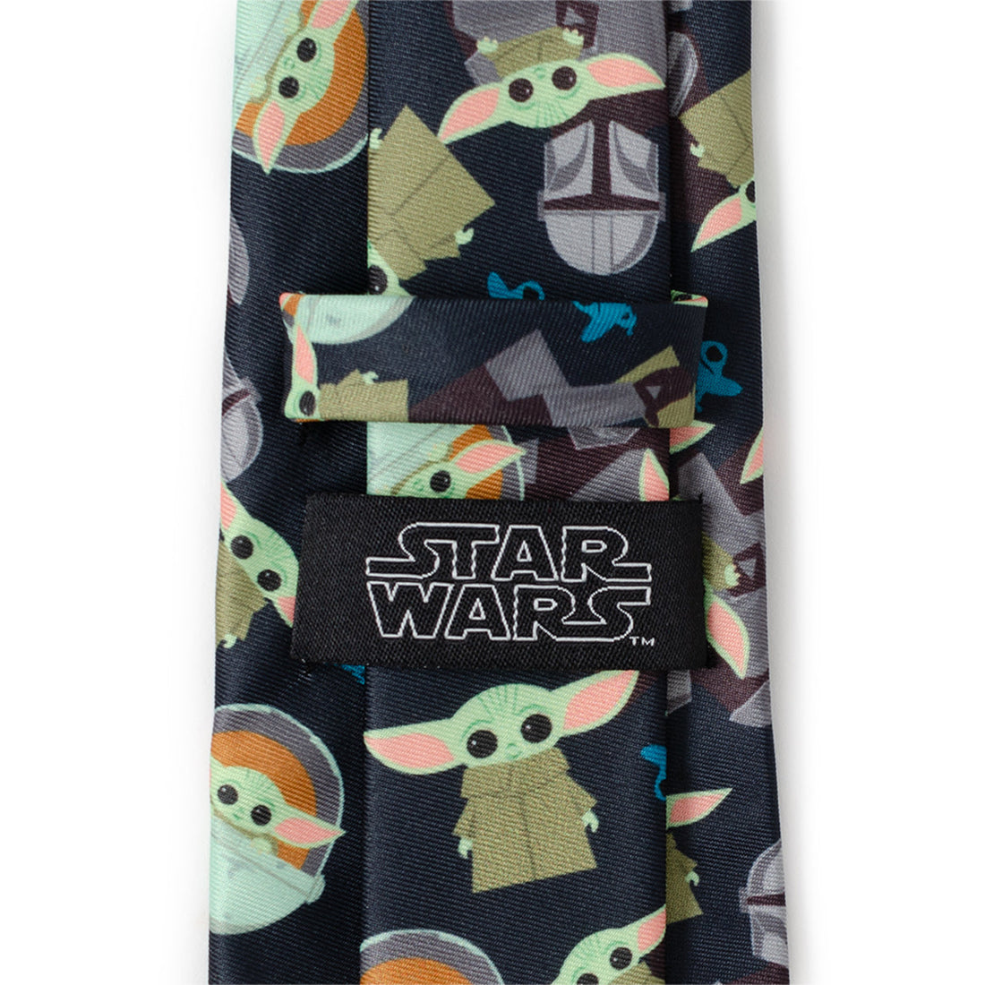 Mando and Grogu Navy Blue Star Wars The Mandalorian Necktie - Image 5