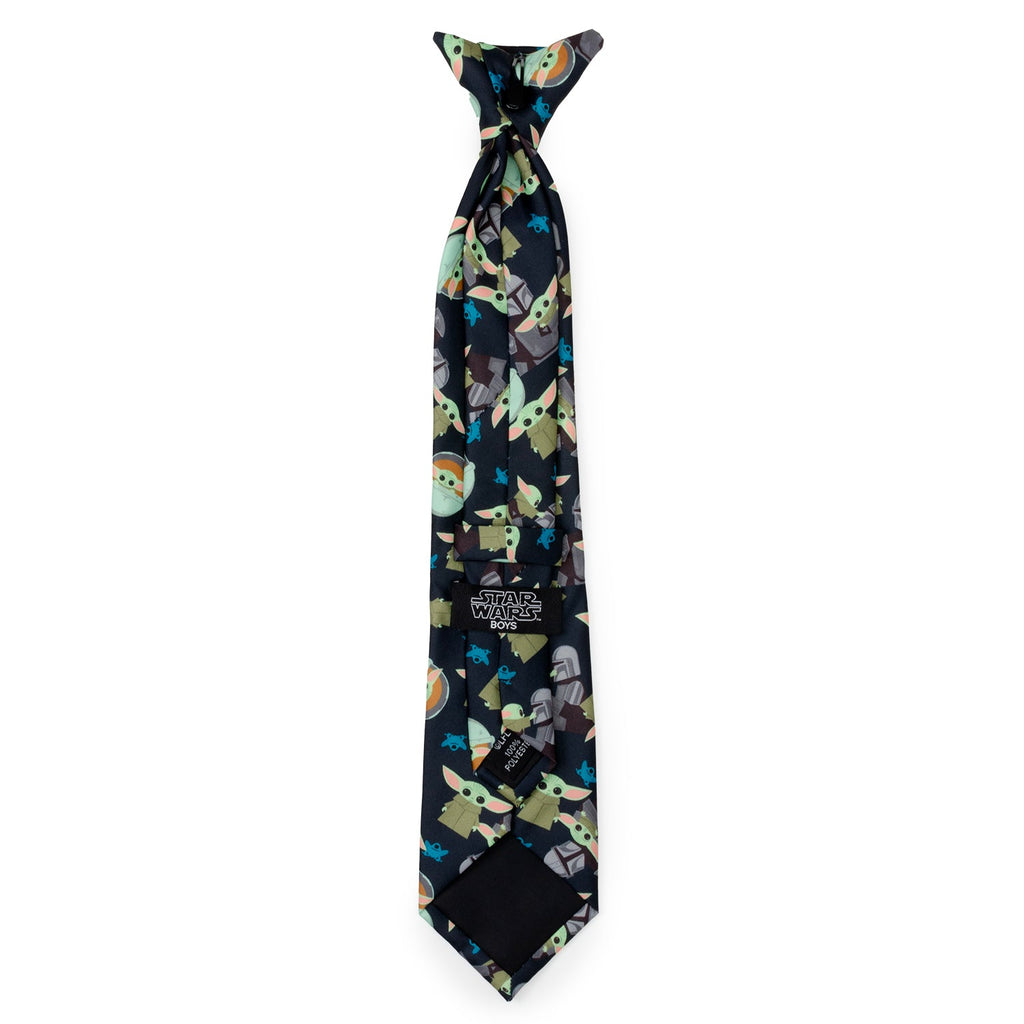 Boys Star Wars The Mandalorian and Grogu Clip-On Navy Tie - Image 2