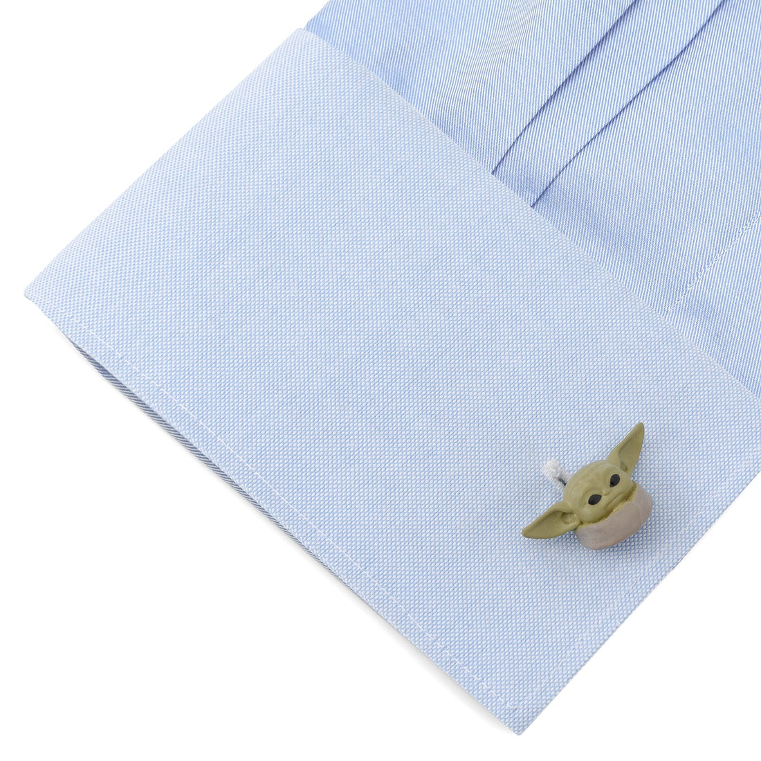 Star Wars Grogu 3D Cufflinks Green and Silver Mandalorian - Image 3